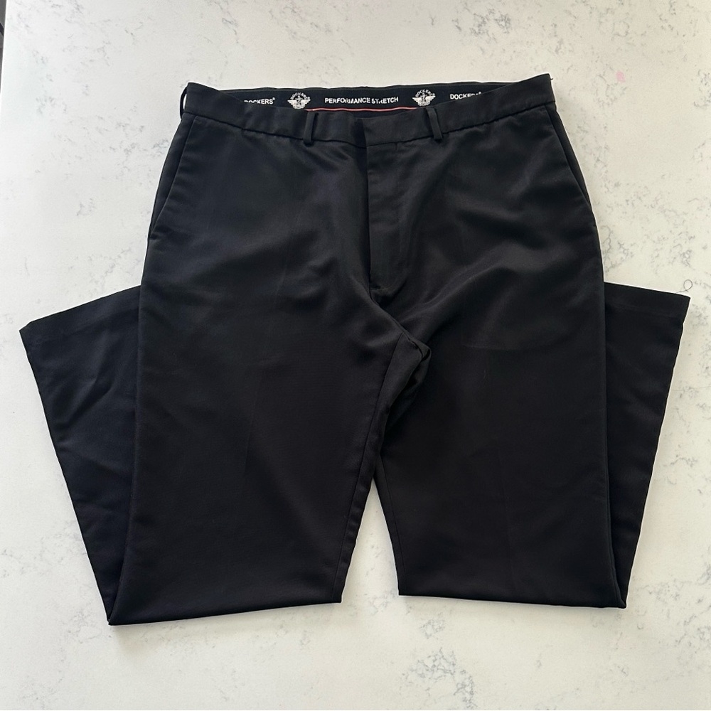 Dockers Black Herringbone Pants